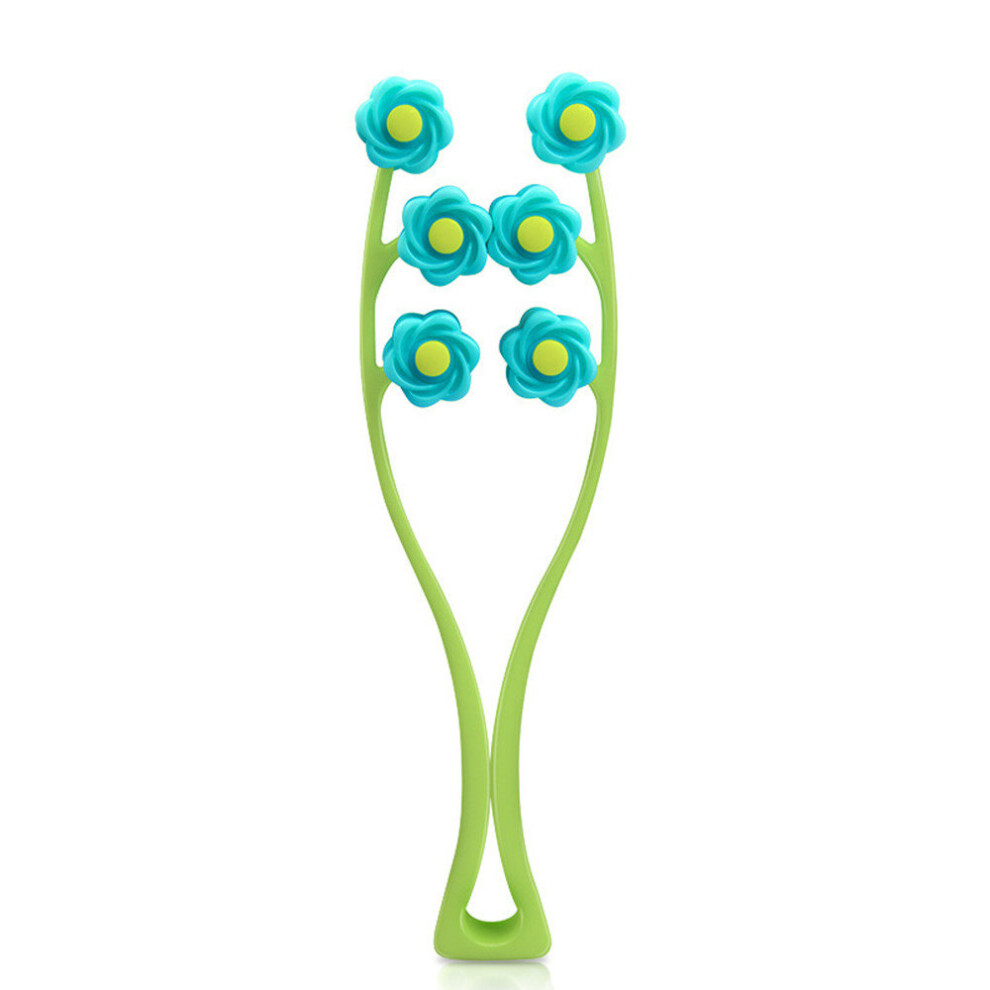 Blue 4Pcs Massager Flower-Shaped Face Comfortable Multi-Purpose Awl Face Facial Beauty Makeup Tool