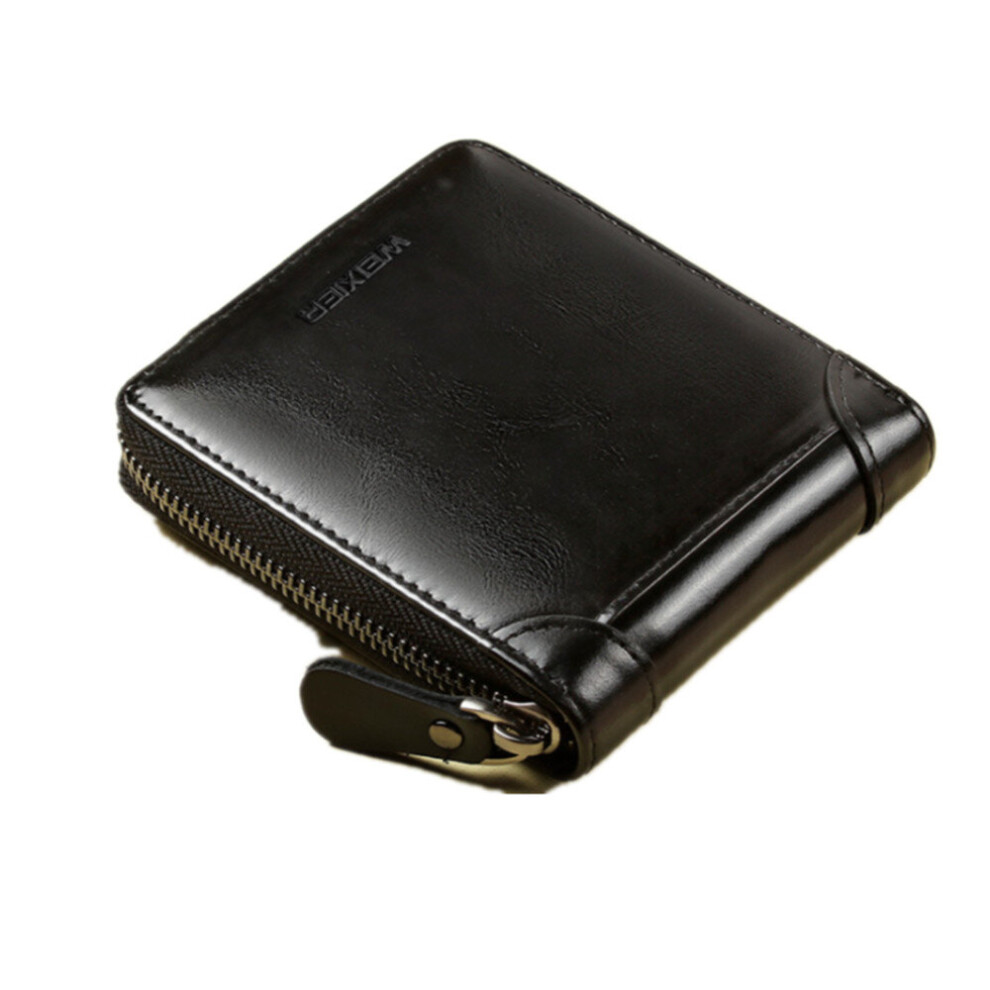 Men's short wallet with zipper men's bag