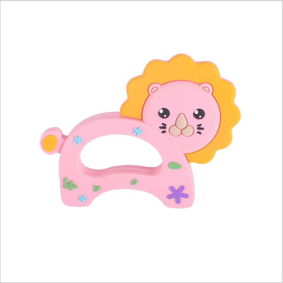 Cartoon little lion baby teether, baby training chew molar stick, food grade silicone baby molar toy