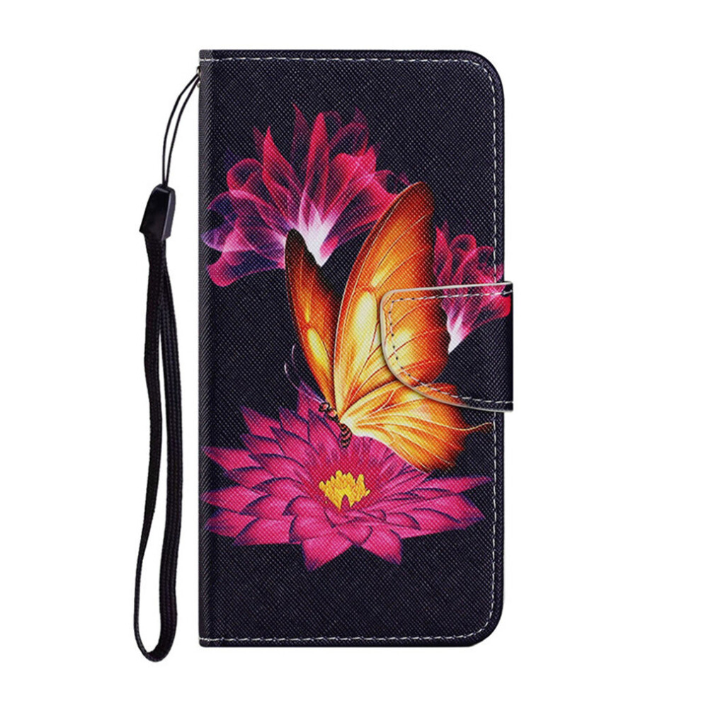 Case On For Iphone 12 Mini Pu Leather Flip Stand Phone Cover Funda Cute Butterfly Flower Capa 774048658720