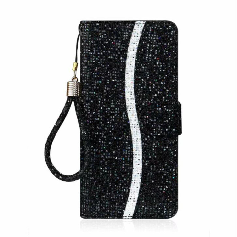 Glitter Case For Xiaomi Redmi Note 8 Pro Bling Pu Leather Cards Stand Flip Cover Fundas Coque Capa 774048656368