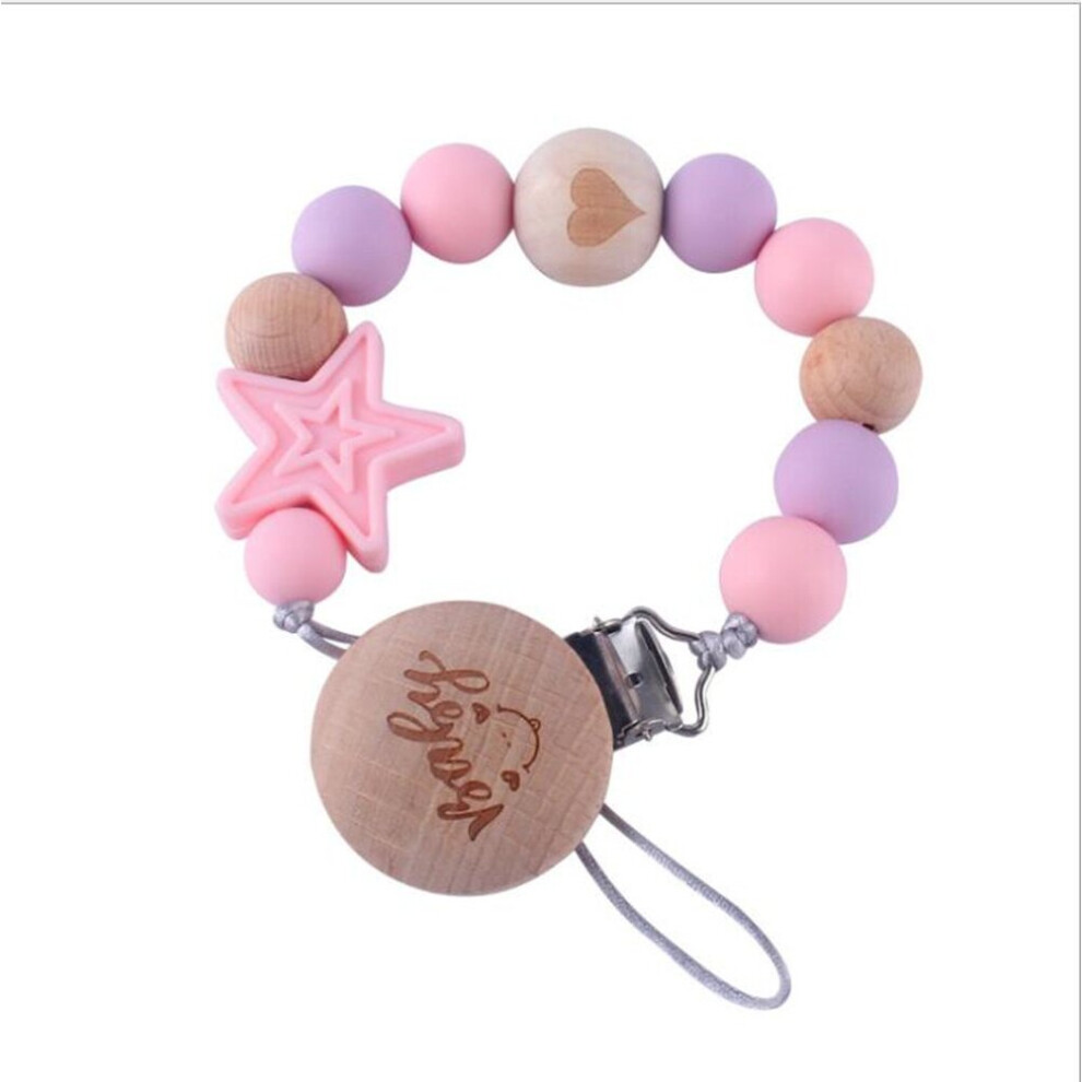 Soothing silicone pacifier chain, baby products pacifier clip, Amazon teether, anti-drop chain