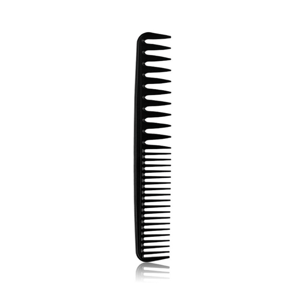 Unisex Black 4Pcs Color Hairdressing Cutting Double Tooth Comb Hair Salon Plastic Shampoo Comb