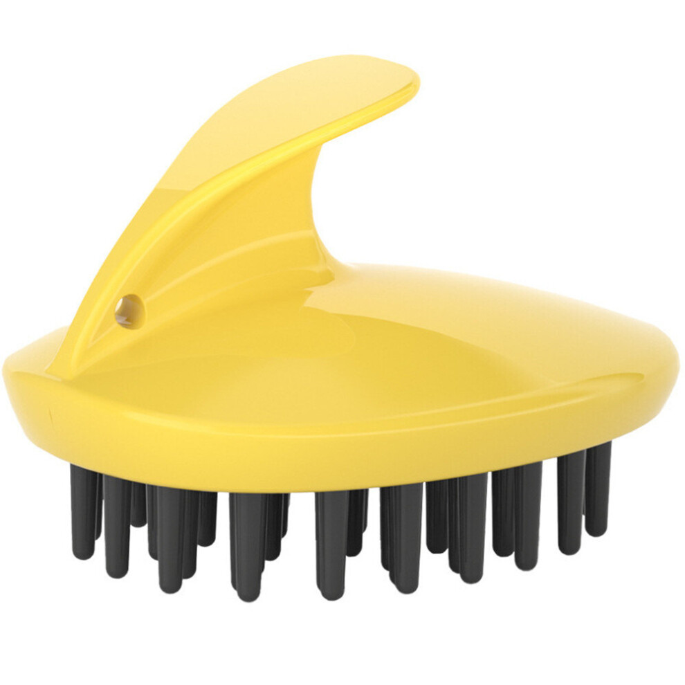 Unisex Yellow 3Pcs Household Head Shampoo And Massage Brush Tool Silicone Adult Head Grabber Men's Scalp Meridian Shampoo And Massage Comb