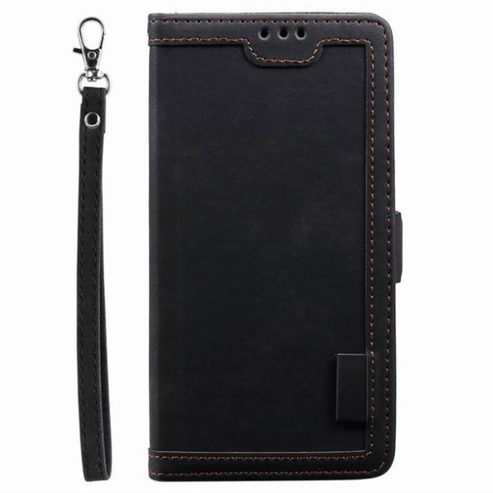 Pu Leather Wallet Retro Stitched Case For Iphone 11 Black/Red/Blue 774048653794