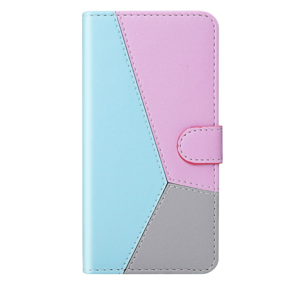 Tricolor Block Flip Case For Samsung Galaxy A90 Pu Leather Wallet Holder Card Slots Cover 774048669061