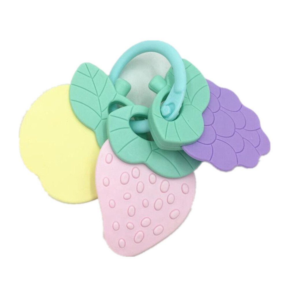 Baby Fruit Teether Molar Teeth Maternal and Infant Toys Baby Animal Key Chew Soft Plastic Accessories