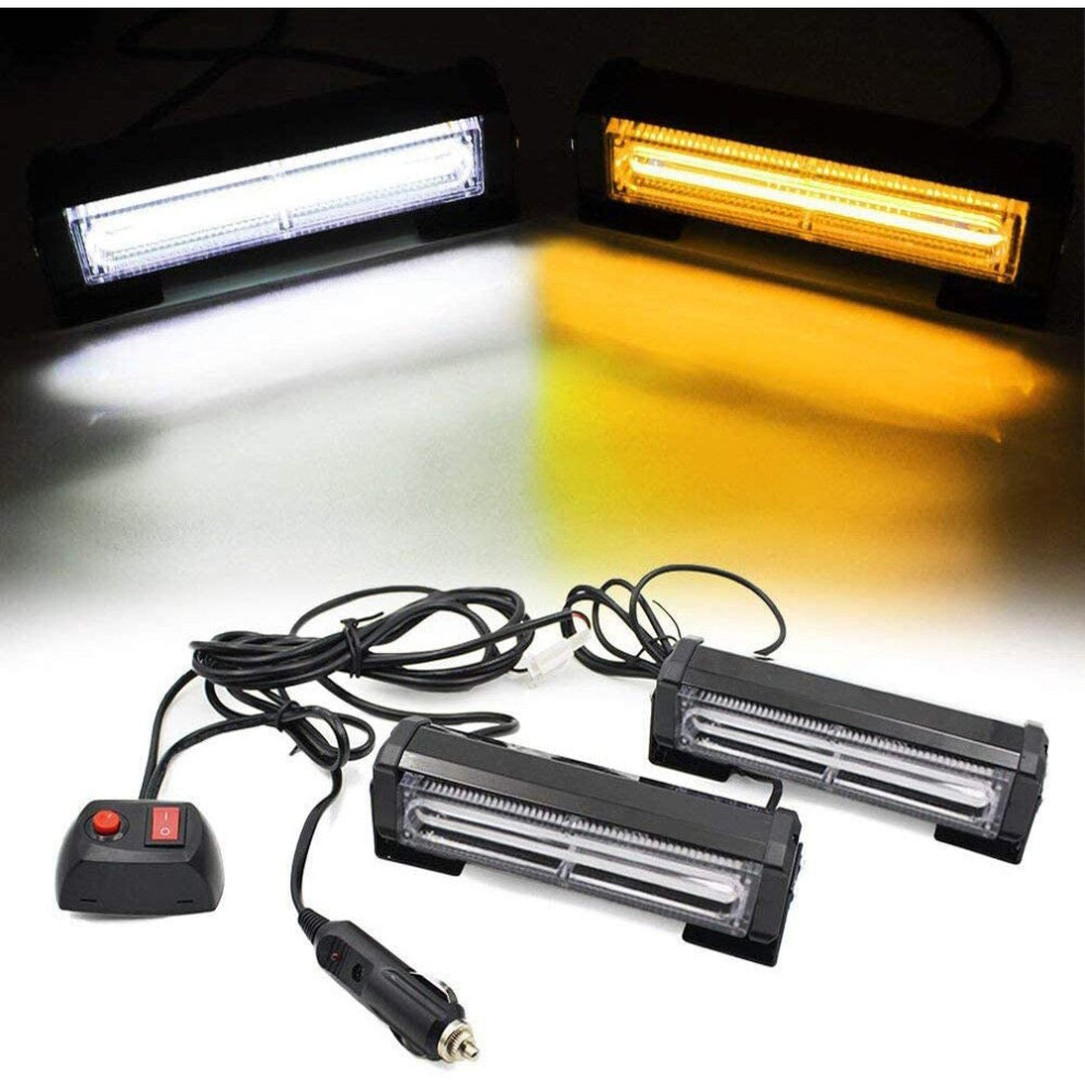 (+) Led Super Bright Traffic Advisor Emergency Warning Strobe Bar For Vehicles Trucks Police Trailer Yellow/White/Light 647297315419