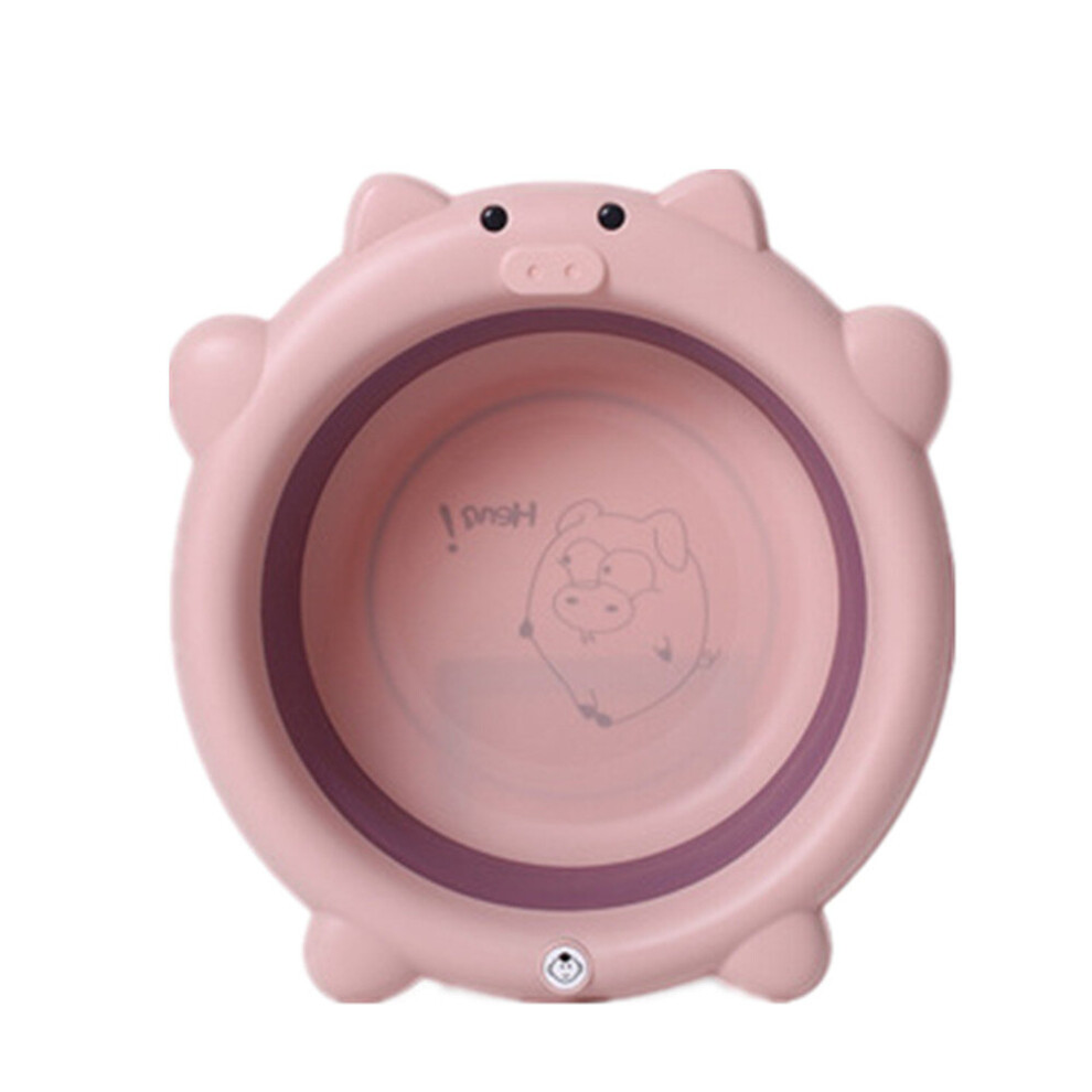 2Pcs Portable Washbasin Baby and Young Children Foldable Washbasin Cartoon Multifunctional Household Hygienic Children's Footbath