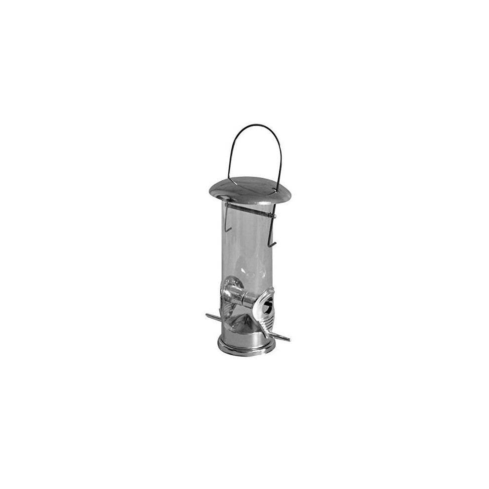 Seed Bird Feeder, Deluxe Small Stainless Steel Feeder for Wild Birds