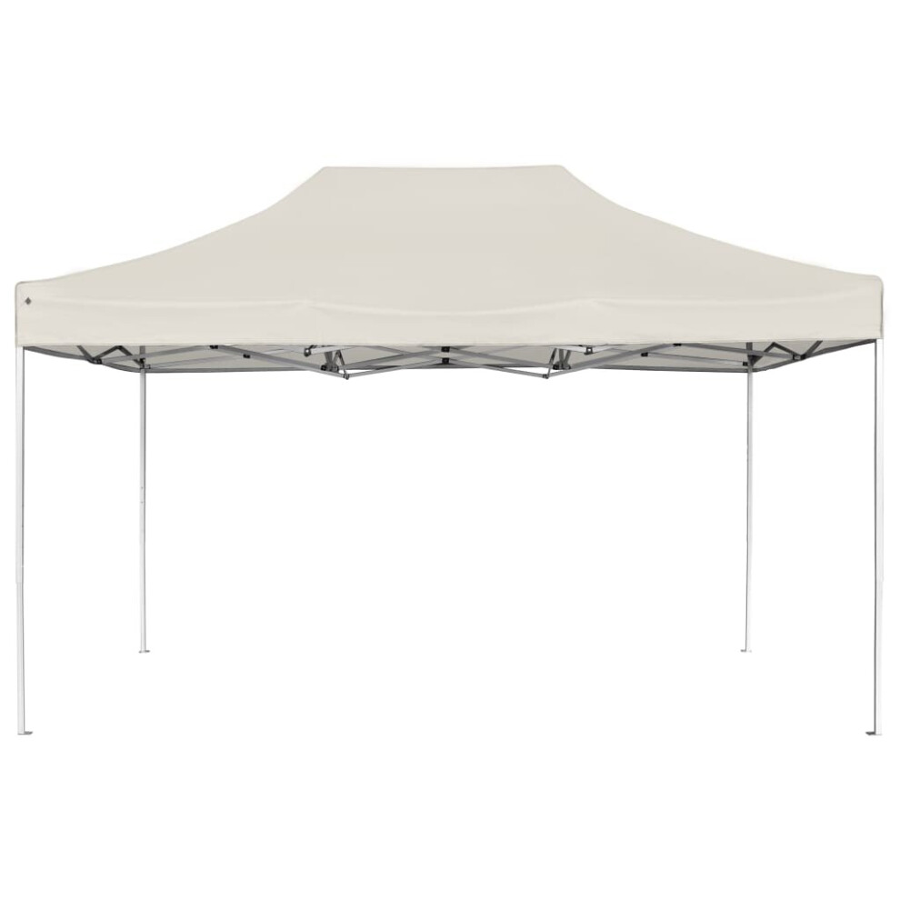 Garden Furniture Set Professional Folding Party Tent Aluminium 4.5x3 m Cream