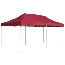 vidaXL Profi-Partyzelt Faltbar Aluminium 63 m Weinrot