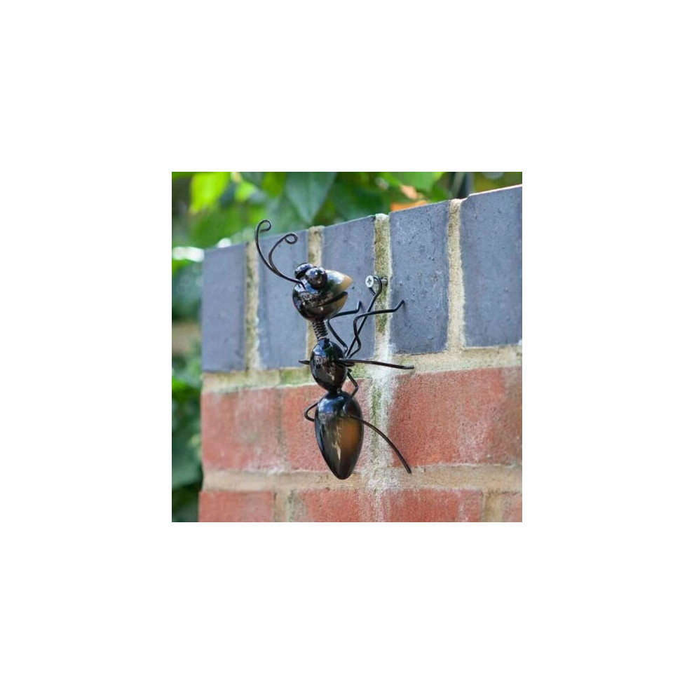 Medium Ant Wall Mounted Ornament Garden Decoration Insect Steel Hand Painted Art