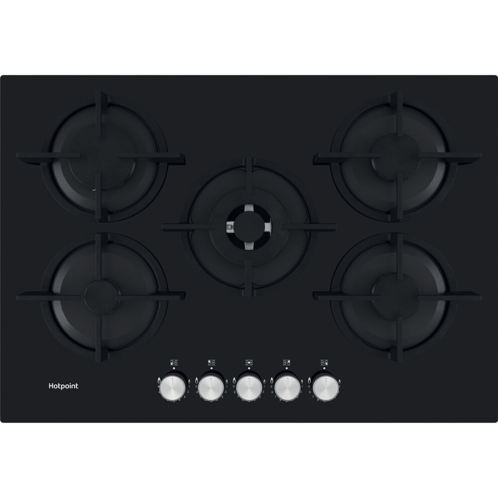 Hotpoint HGS72SBK 73cm Gas Hob - Black