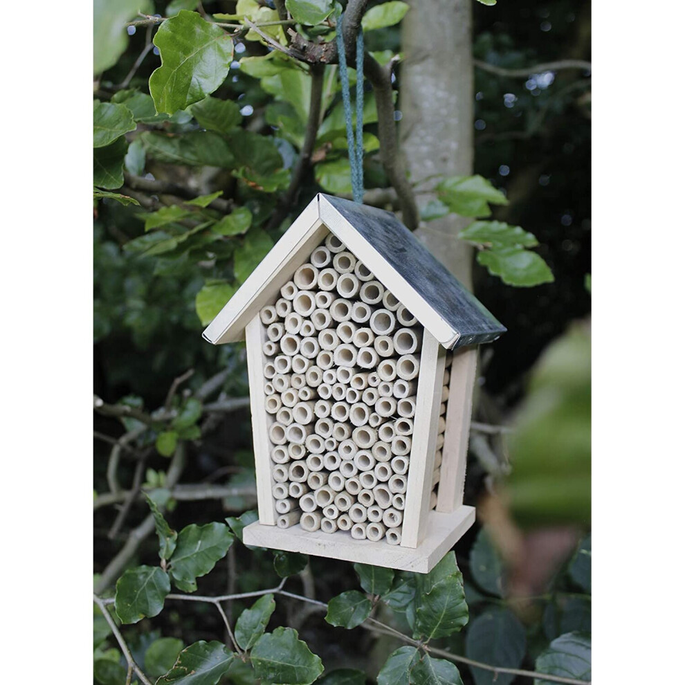 Wooden Insect Hotel Natural Wood Insect House Garden Shelter Nesting