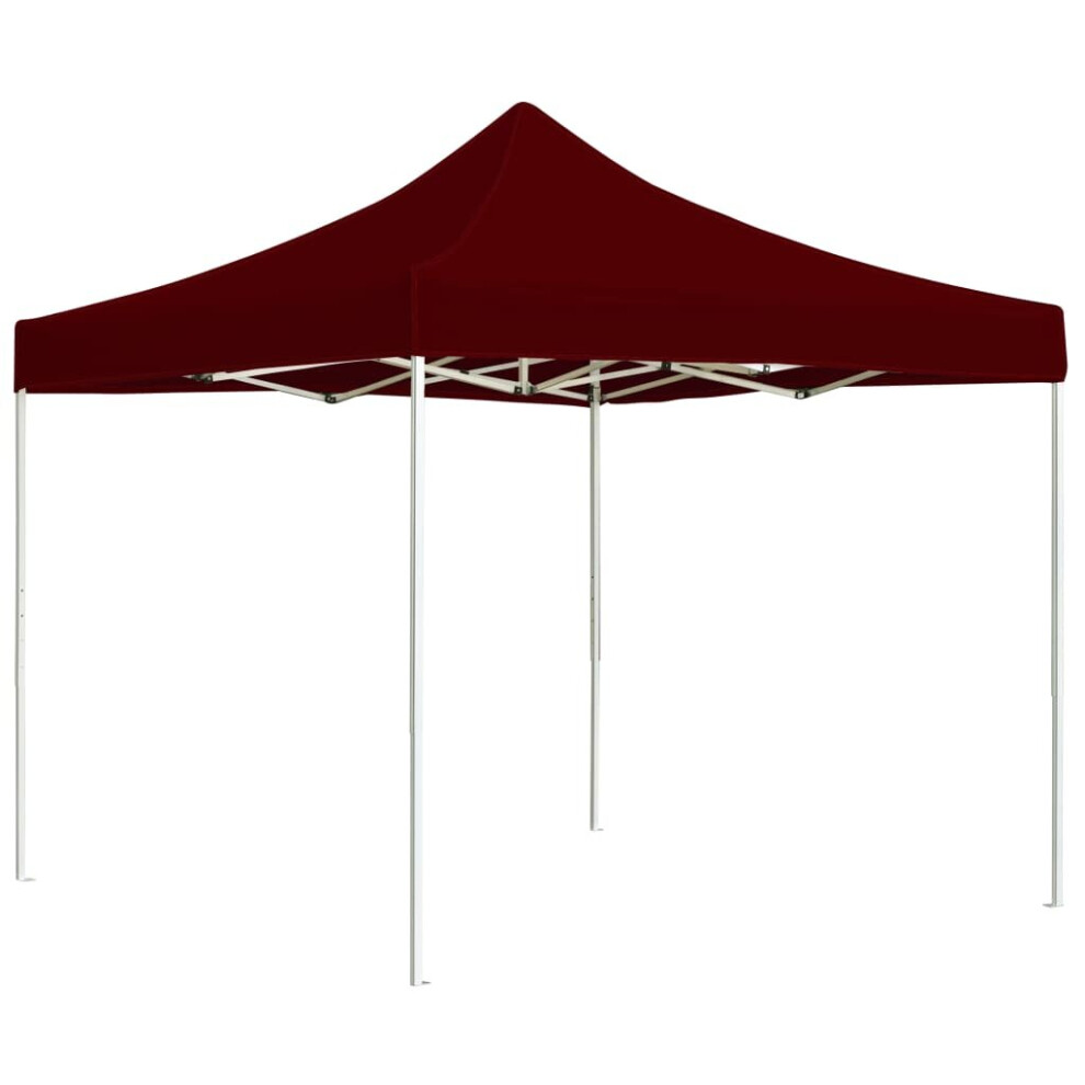 vidaXL Professional Folding Party Tent Aluminium 3x3m Wine Red Canopy Gazebo