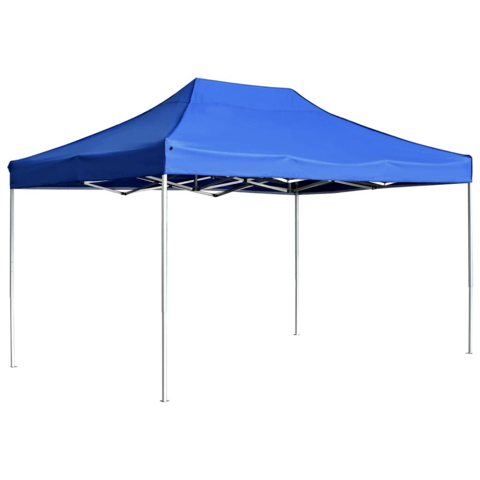 Garden Furniture Set Professional Folding Party Tent Aluminium 4.5x3 m Blue