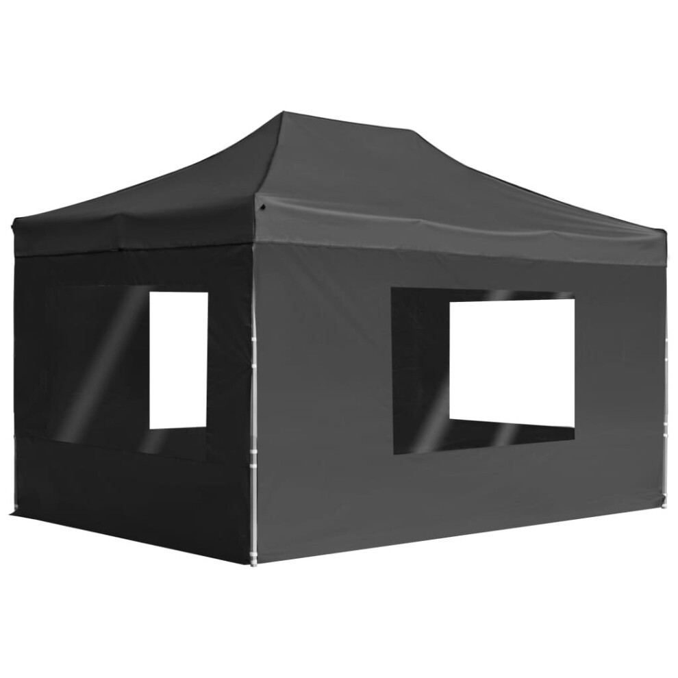 Garden Furniture Set Professional Folding Party Tent With Walls Aluminium 4.5x3 M Anthracite