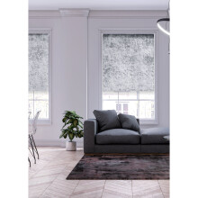 (Grey, 120 cm Width x 165 cm Drop) VELVET CRUSHED ROLLER BLIND