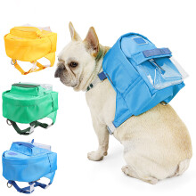 (Green, S) Dog Waterproof Large Capacity Backpack Cartoon Travel Carrier Bag Pet Supplies