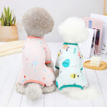 (Pink, S) Dog Pajamas Comfortable Free Running Lightweight Cotton Plaid Dog Clothes for Outdoor