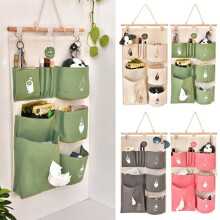 Cartoon Owl Home Hanging Storage Bag Container Bathroom Door Wardrobe Organizer