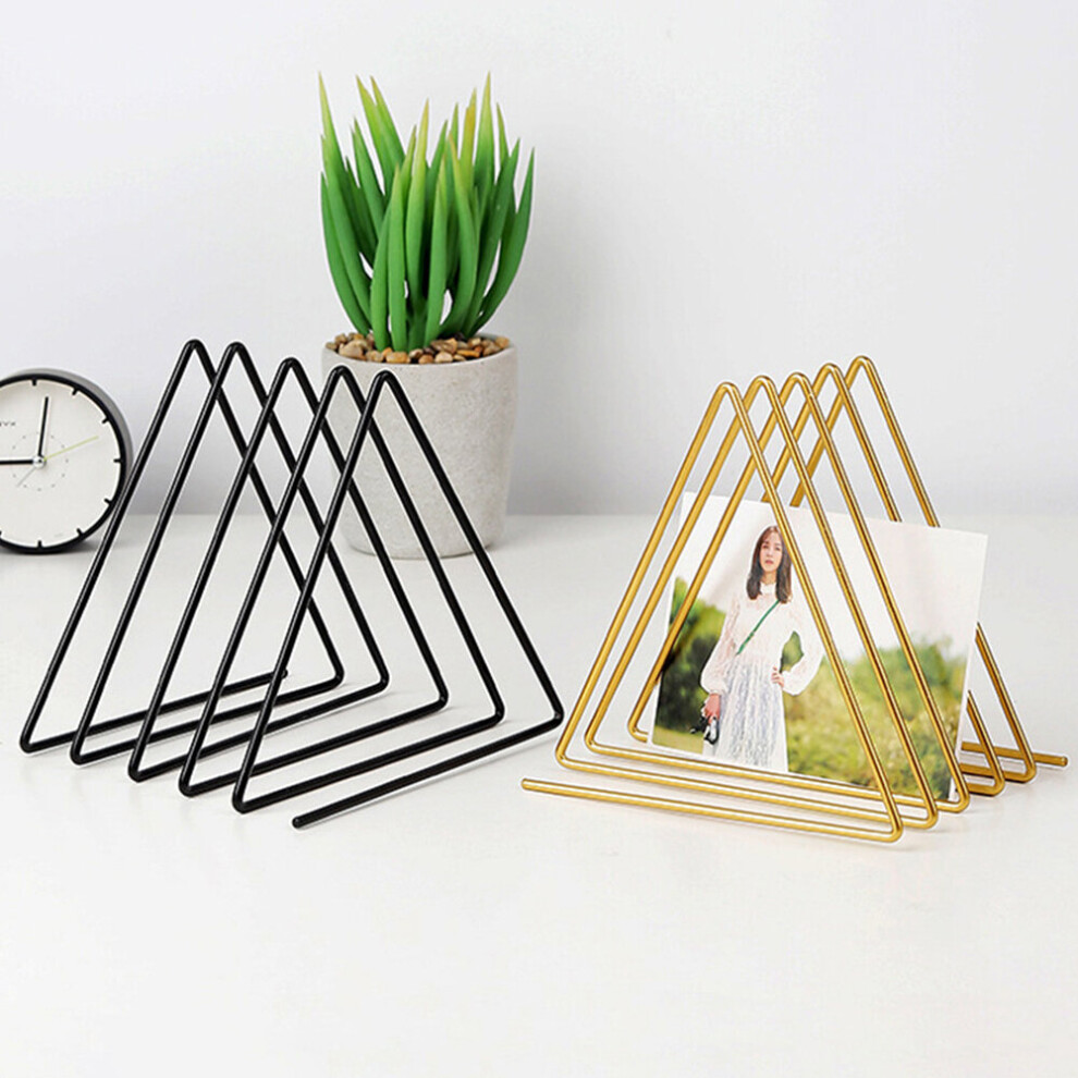 Nordic Style Triangle Iron Storage Rack Book Holder Desktop Shelf Stand-image-OPC-P8GGHSK-NEW