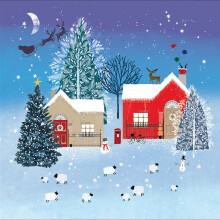 Pack of 5 Once Upon A Starry Night Christmas Cards Supporting Multiple Charities