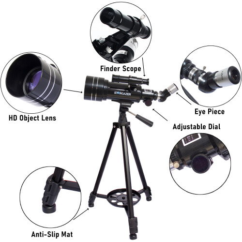 MYLEK Stargazer Telescope Professional Space Star Moon Planets HD Viewing 2