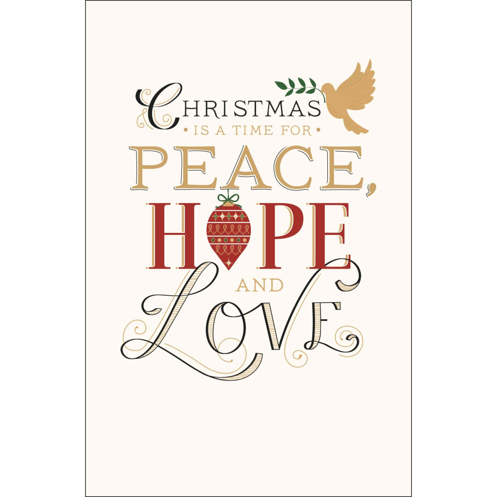 Peace, Hope & Love Traditional Christmas Greeting Card Special Xmas Cards