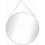 GreyZouq White Edged Round Wall Mirror 25cm 2