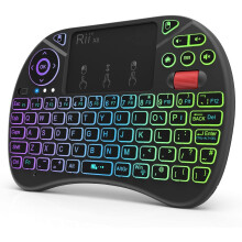 Mini Wireless Multi-media Keyboard Touch Pad Mouse Combo With Scroll Button Handheld Remote LED Backlit Rechargeable For PC Laptop Smart TV Raspberry