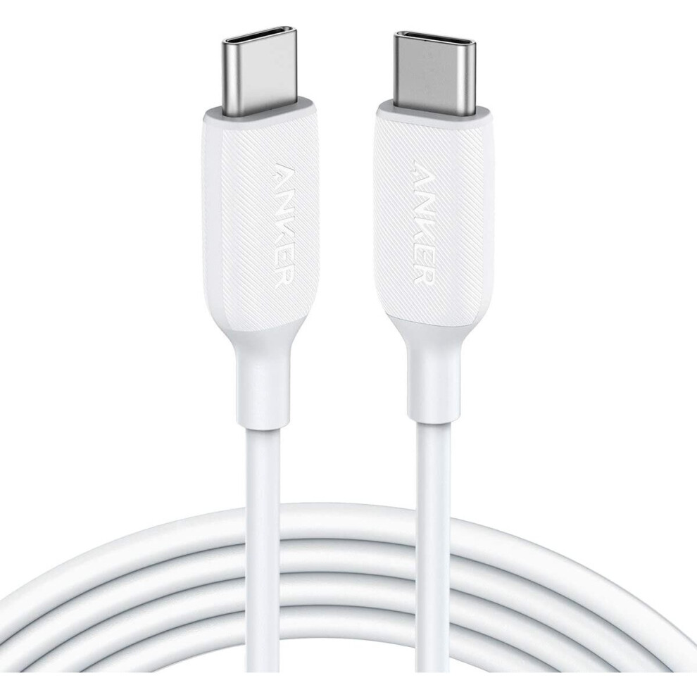 USB C to USB C Cable, Anker Powerline III USB-C to USB-C Fast Charging Cord (6 ft), 60W Power Delivery PD Charging for Apple MacBook, iPad Pro 2020, S