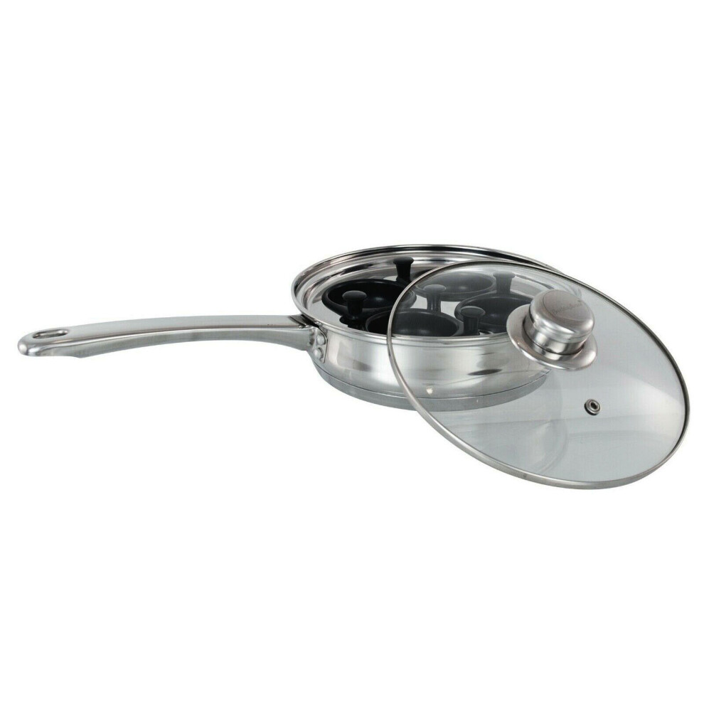 Stainless Steel 4 Hole Induction Egg Poacher Pan