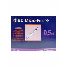 (Pack of 3) 3-4-5x BD Microfine Syringes 0.5ml 0.30mm (30g) x8mm PACK OF 100