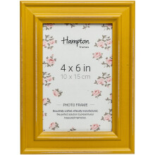 Hampton Frames PALOMA Mustard Yellow Shabby Chic 4x6" 10x15cm Distressed Wood Photo Frame PAL301946M
