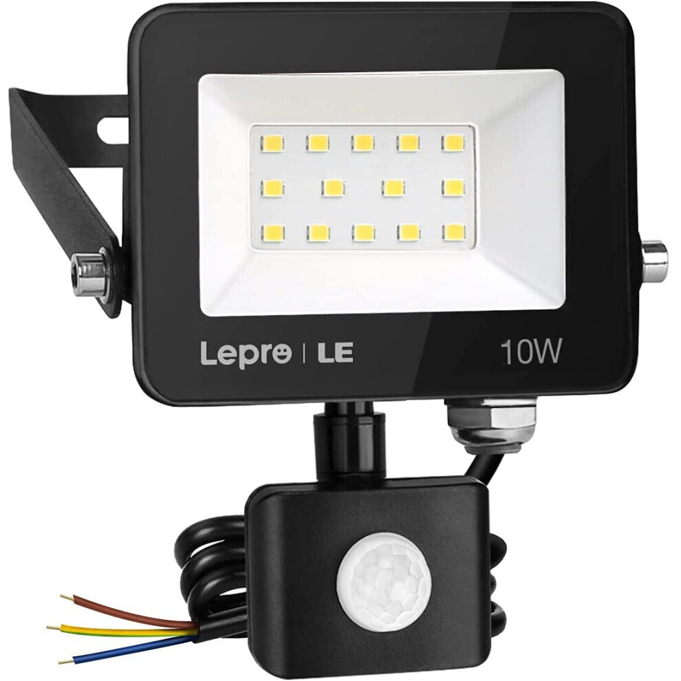 Lepro Security Lights Outdoor Motion Sensor, 10W Security Light, 850 Lumen, IP65 Waterproof, Ultra Thin Flood Light, PIR Lights Outdoor, Perfect for G