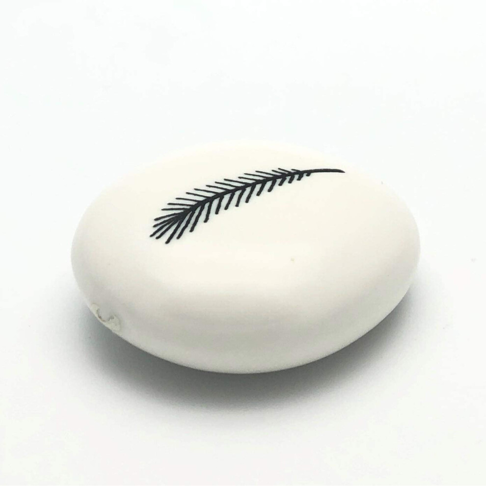East Of India Feather Illustrated You Are Loved Porcelain Pebble