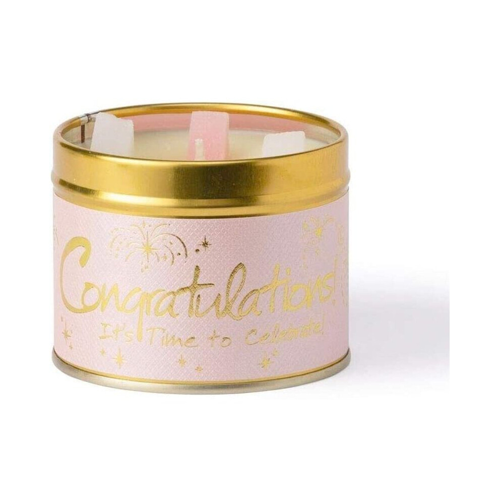Lily-Flame Lily Flame - Congratulations Tin Candle