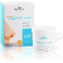 Belle Azul - Nose Hair Wax Kit - 120 g + 20 sticks - Nasal Hair Removal - With Natural Beeswax - Safe, Quick and Painless - Sticks With Anti-Spill Tec