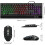 RK400 Rainbow LED Backlit Gaming Keyboard Mouse Combo Bundle UK Layout Black 6