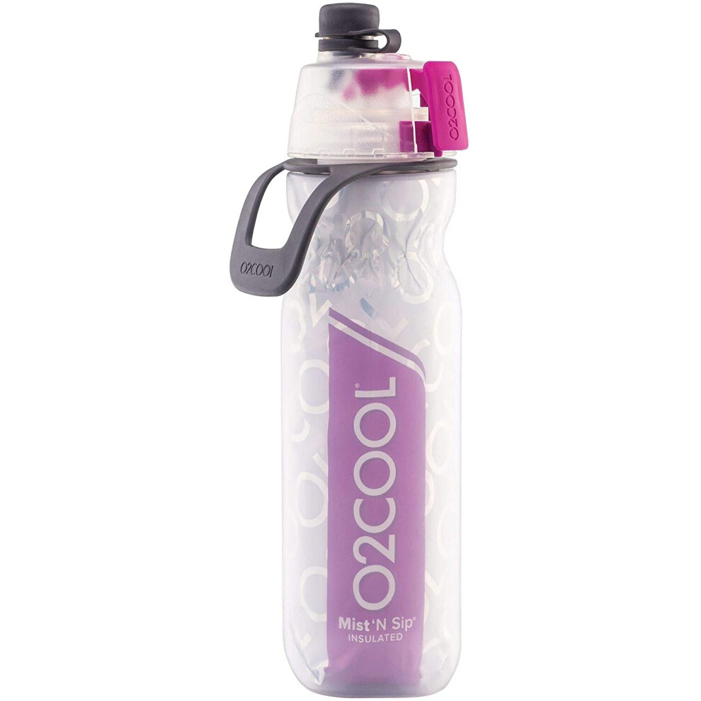 O2COOL ArcticSqueeze Insulated Mist 'N Sip Squeeze Bottle 20 oz., Purple