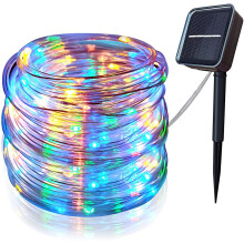 Solar String Lights Outdoor Rope Lights39Ft 100 LED Solar Fairy Lights Outdoor Tube Lights WaterproofSolar Garden Lights Decorative Lights for H