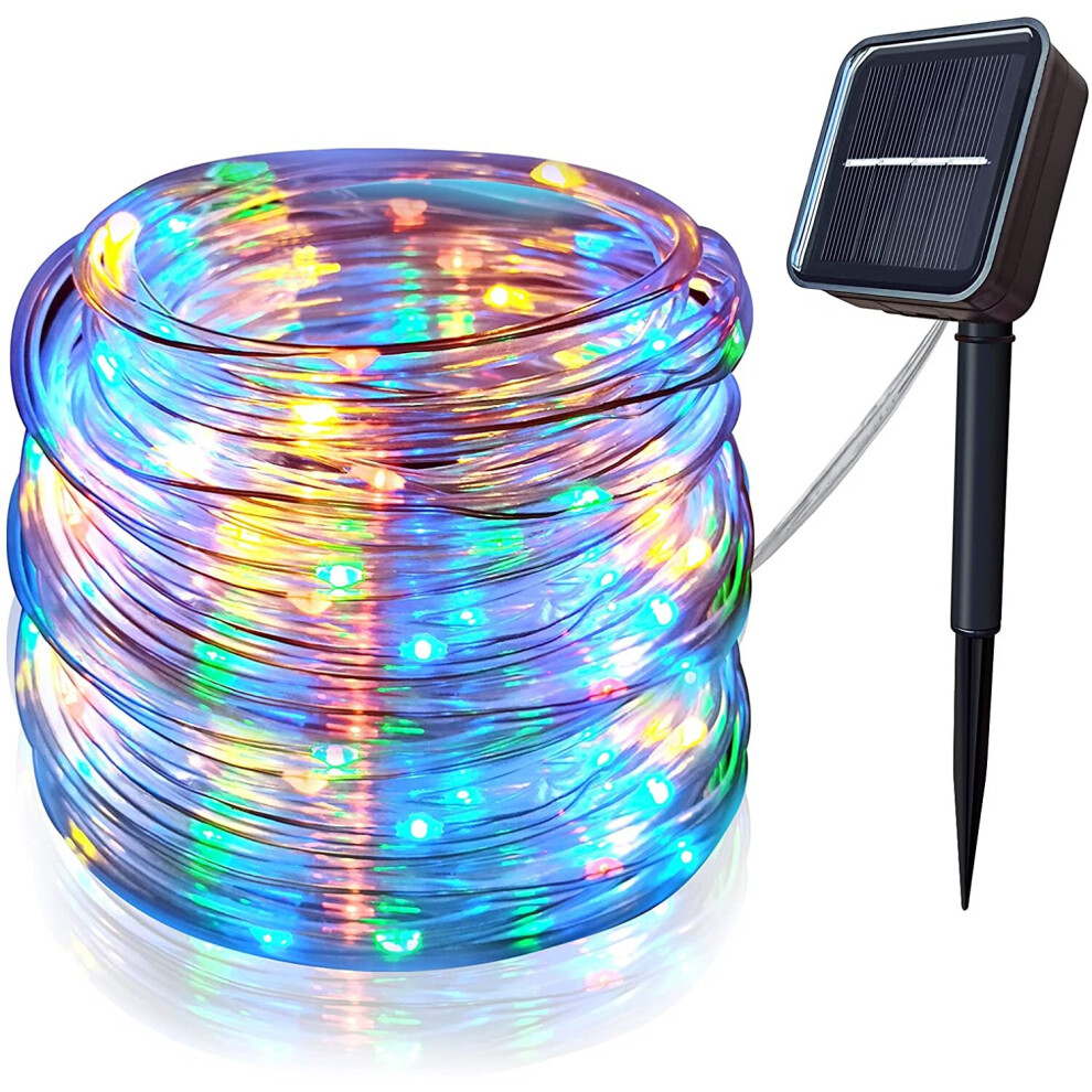 Solar String Lights Outdoor Rope Lights39Ft 100 LED Solar Fairy Lights Outdoor Tube Lights WaterproofSolar Garden Lights Decorative Lights for H