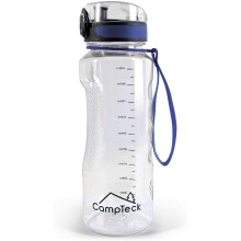 CampTeck 1 litre water bottle (1000ml - 34 fl. oz.) Sports Drinks Bottle BPA Free Tritan - Leak Proof Flip Lock Lid - with Carry Strap
