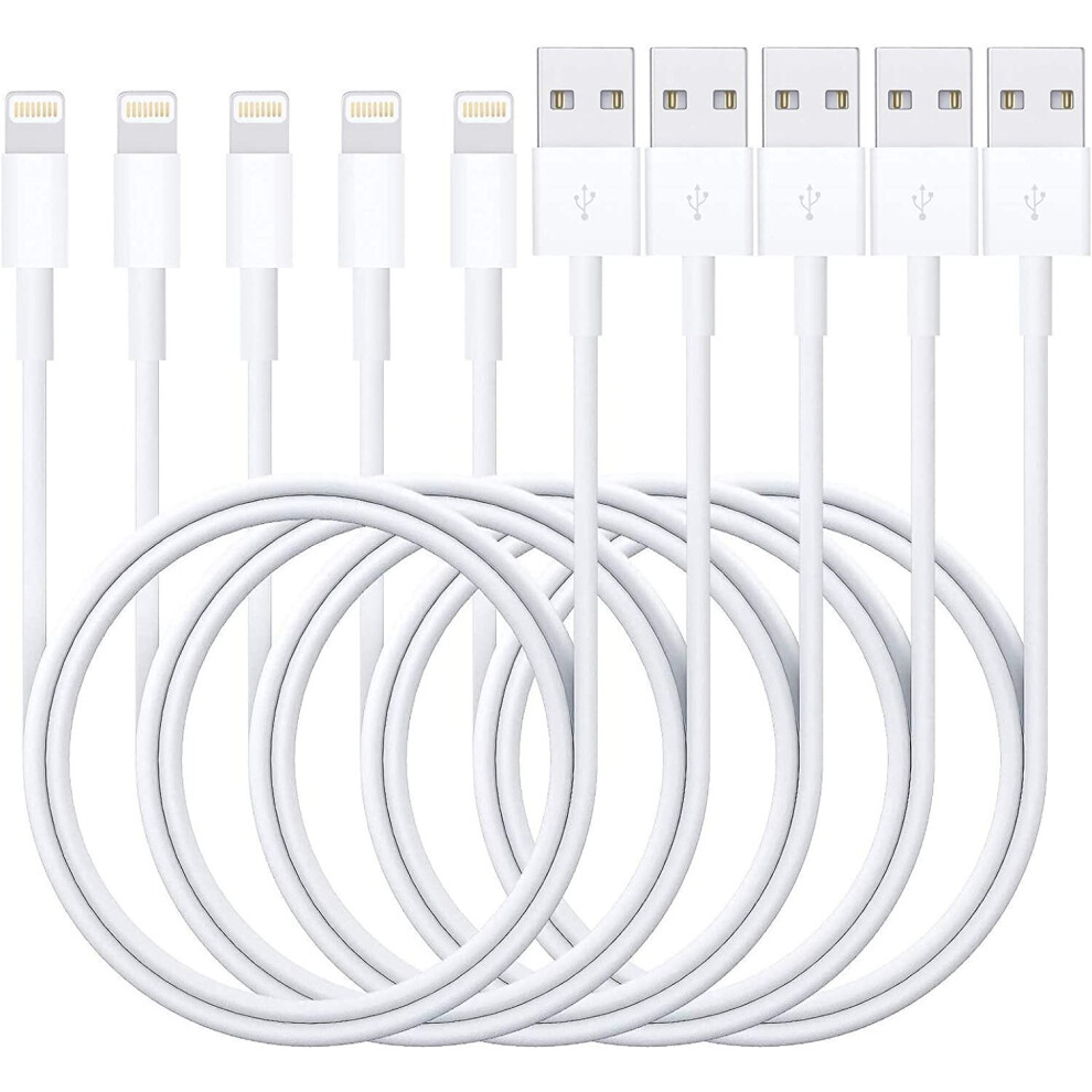 SANYEYE iPhone Charger Cable,5Pack/10FT MFi CertifiedFast Charging & Sync iPhone Charger Wire Compatible with iPhone 12/11/XS/XR/X/8/7/6/6 plus/5/5S