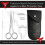 BEARD NINJA - Professional Beard Scissors for Men. Moustache & Beard Trimming Scissors +PU Leather case. Beard Grooming kit. Sharp Scissor - Precise S 4
