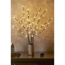 EAMBRITE 3PK 76cm Home Decorative Twig Lights Garden Stake Branch Lights with 60 Warm White LEDs Mains Powered Lighted Branches for Spring Decor Outdo