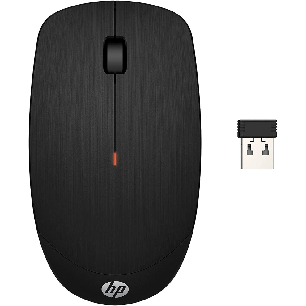 HP Wireless Mouse X200, 2.4 GHz with USB Receiver, 18-Month Battery Life, Ambidextrous, Windows PC, Notebook, Laptop & Mac Compatible