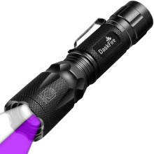 2 in 1 LED Torch Super Bright 900 Lumen Black Light UV 395nm BlacklightHandheld Flashlight Adjustable Focus 4 Modes Waterproof Pocket Torch for Campin